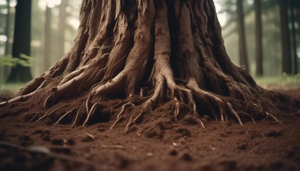 cedar tree roots surfacing