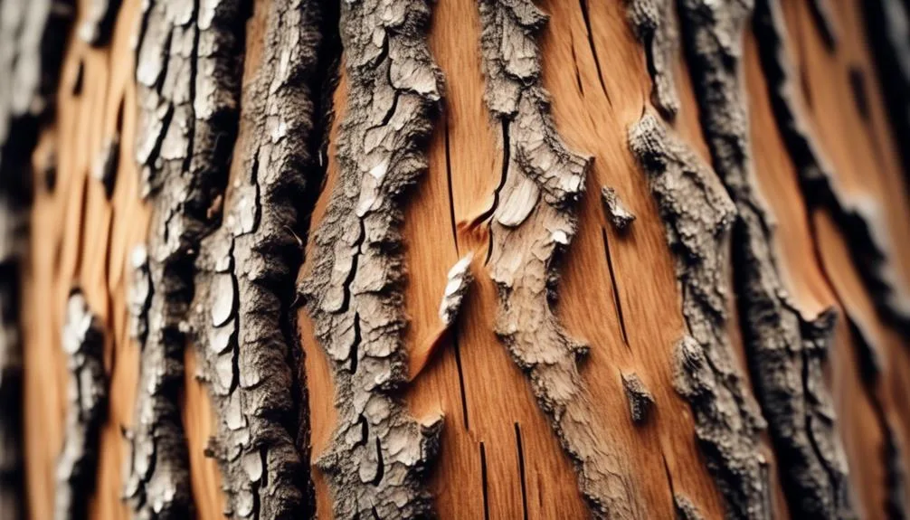 cedar tree trunk cracking