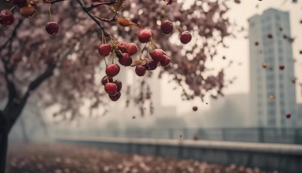 cherry trees and air pollution