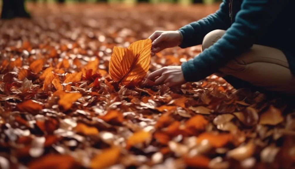 crafting with beech leaves