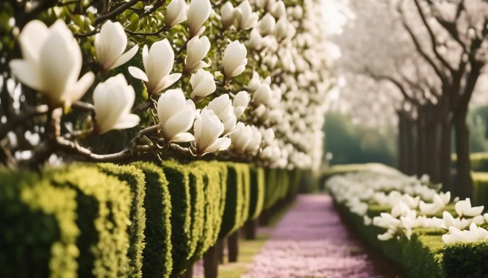 creating a magnolia tree hedge