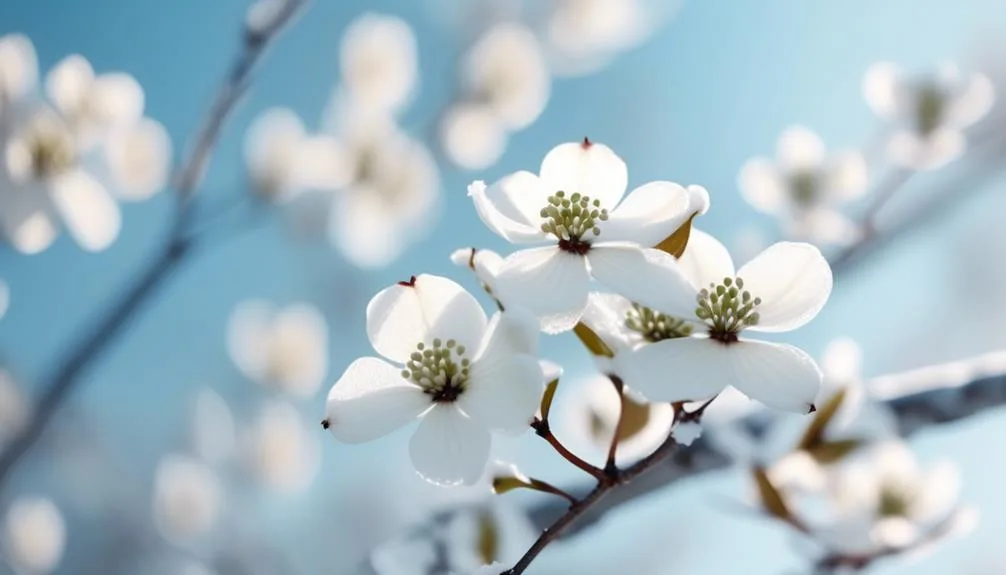 dogwood trees and frost