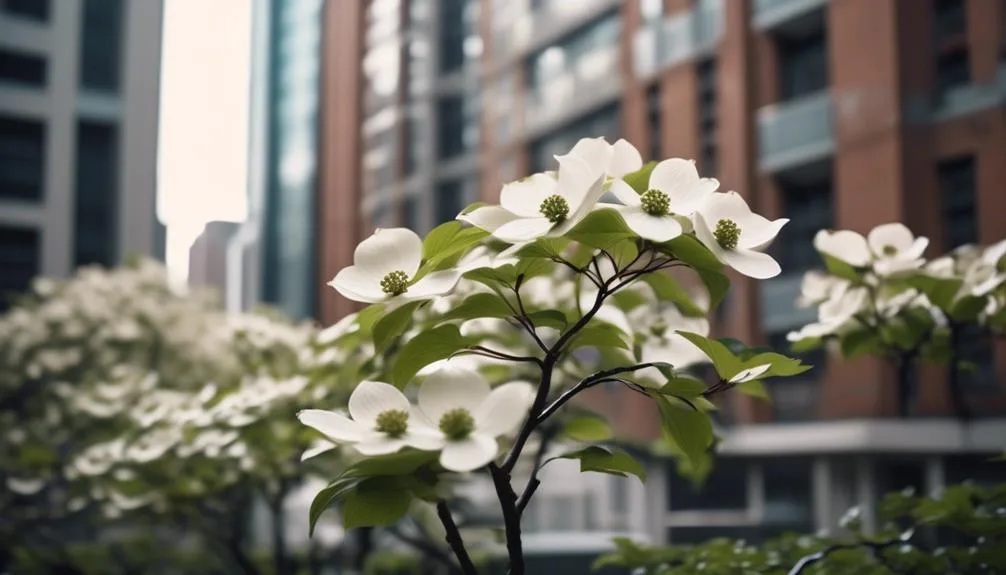 dogwood trees in urban