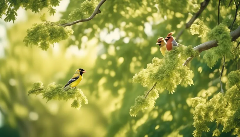 elm trees and bird attraction