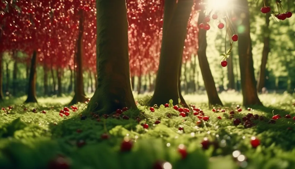 growing cherry trees in shade