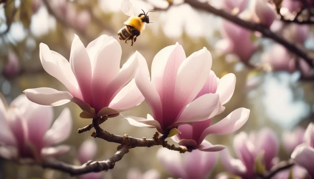 magnolia trees and bee attraction