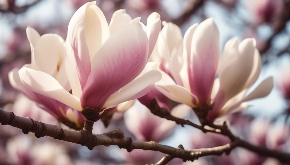 magnolia trees showy flowers