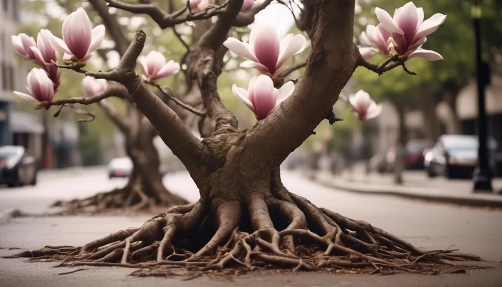 managing magnolia tree root issues