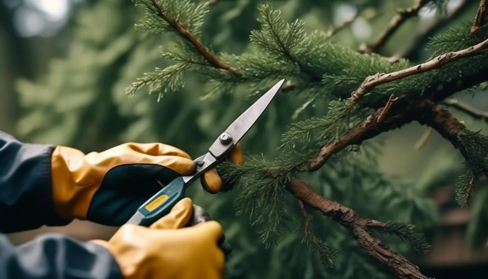 pruning cedar trees safely