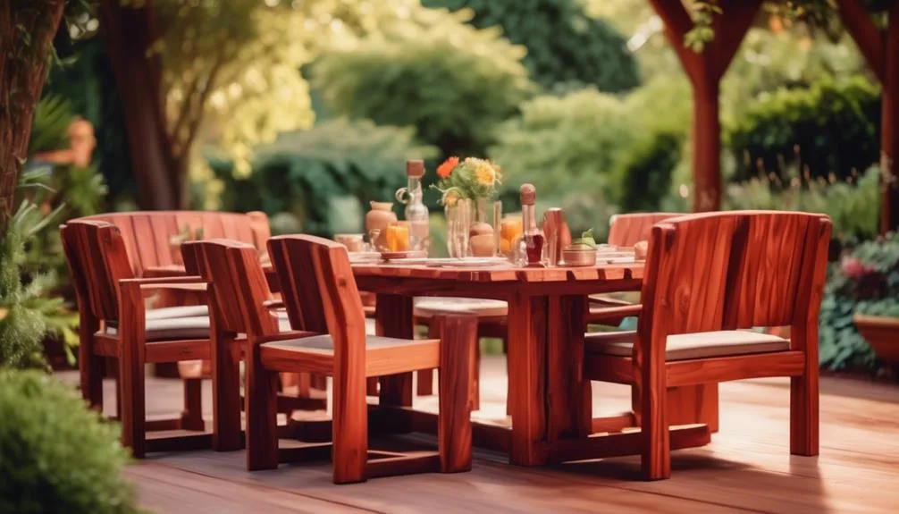 redwood ideal for outdoor furniture