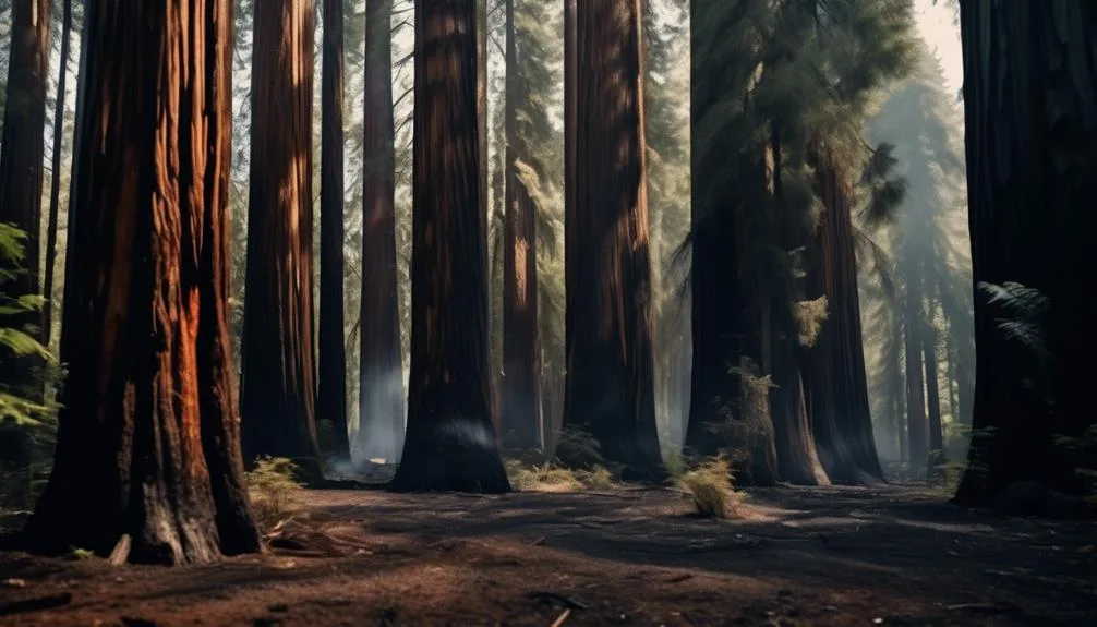 redwood tree fire resistance