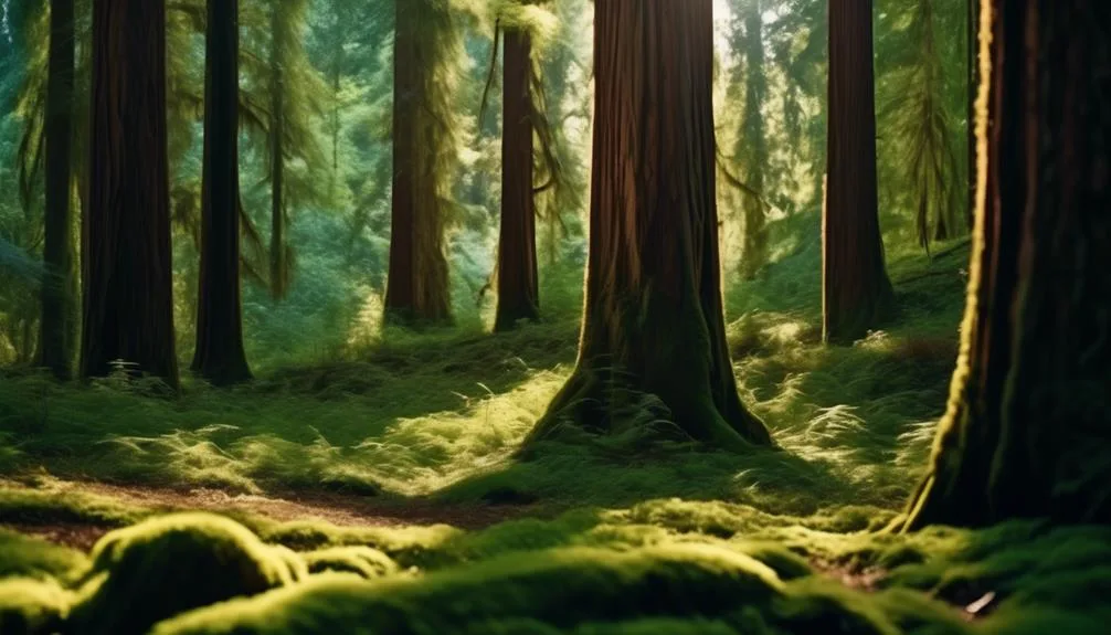 redwood trees and shade