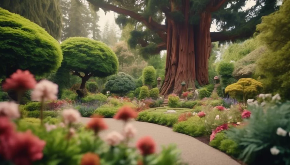redwood trees in small gardens