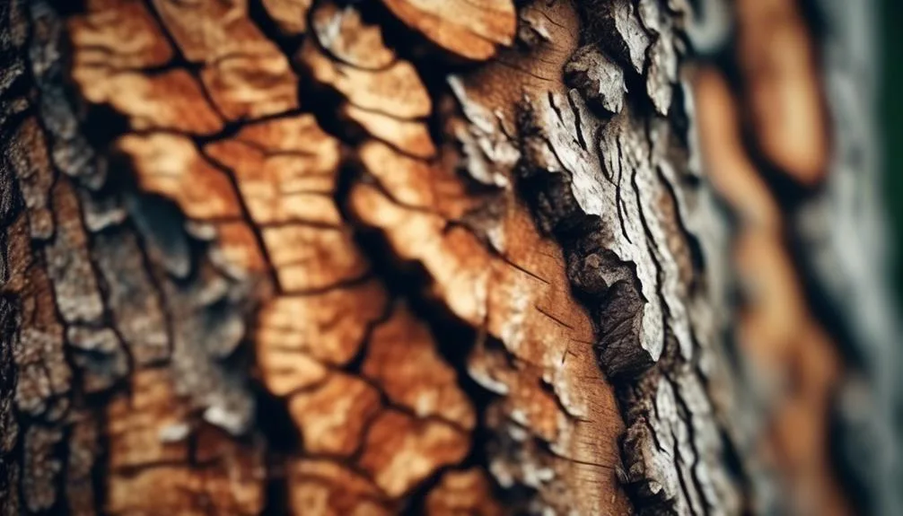 spruce tree bark peeling