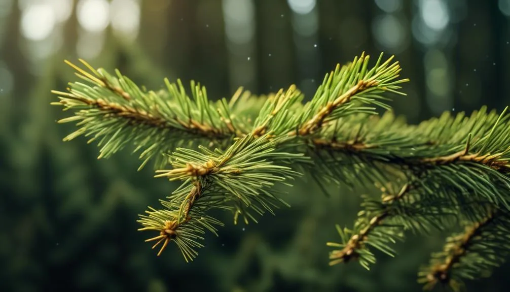 spruce tree foliage yellowing