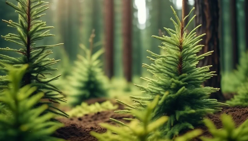 thriving spruce trees in acidic soil